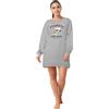 United Labels The Peanuts Snoopy Camicia da notte da donna - Laugh League Pigiama a maniche lunghe Top Grigio, grigio., L