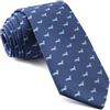 Cencibel Smart Casual Cravatta Cani Teckel o Salcchicha, Blu navy, Ancho 7.5 cms