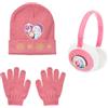 Disney Frozen Cappello, Guanti e Paraorecchie per Ragazze, Berretto Invernale per Bambina Design Scintillante, Regalo per Bambine | Blu