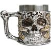 ZONSUSE Tazza con Teschio 3D, Boccale di Birra a Forma di Teschios, Tazza da Caffè Gotico, Idee Regalo per Uomo e Donna Compleanno Natale Halloween Feste Decorazioni da Bar 450 ml (Teschio 3D)