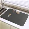 SOQKEEN Tappetino Macchina Caffe 30x50cm - Assorbente & Antiscivolo Tappetino Scolapiatti per Macchina Caffè, Lavello, Grigio Scuro