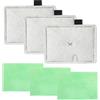 OSDUE 3 Uds Filtri di Ricambio 3 Tappetino antialghe Verde,Kit Ricambio filtranti Acuario Carbón Compatibili Interpet CF1 Accessorio Acquari per Particelle di Sporco Fini Scolorimento Odori