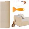 JJZGPP Tappeto Tiragraffi Gatti, 200 * 40cm Tappetino Tiragraffi per Gatti Autoadesivo, DIY Climbing Cat Scratcher, Ideale per Divani, Mobili e Pareti, Tiragraffi divano, Sisal e Moquette(kaki)
