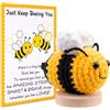 Pipihome Mini Positive Potato, Bambola di Patate Peluche Maglieria, Mini Giocattoli di Patate, Mini Positive Potato con Carta per Amici Regalo di Festa di Compleanno (Bee)