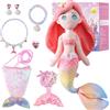 Marsjoy Peluche a forma di principessa sirena brillante, cuscino morbido e rilassante, fantasia oceanario, gioco di vestire accompagnamento interattivo interessante regalo adatto per bambine e ragazze, regalo