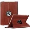 Fintie - Custodia girevole per iPad di 8ª generazione (2020) / 7a generazione (2019) da 10,2, con supporto integrato per matite, rotazione a 360°, colore: Marrone