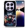 Cokitec Cover rinforzata per Xiaomi Redmi Note 14 Pro 4G Manga Demon Slayer Nero