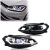 xunder Fari a LED per Volkswagen VW Golf MK7.5 TSI TDI Variante alogena 2017-2020 [non adatto per GTI/GTD/Rline/MK7] Gruppo lampade anteriori