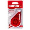 Kores - Roll On: Correttore Roller a Nastro per Studenti e Adulti, Bianchetto Asciutto che non si Stacca, Articoli per la Scuola e l'Ufficio, 15m x 4,2mm, Confezione da 1