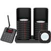 Retekess TD186 Cercapersone Ristorante, 600M Pager Ristorante, 20 Cercapersone, Design Anti-Ribaltamento, 3 Livelli di Volume, 3 Intensità di Vibrazione, 300 mAh Disk Pager Per Food Truck, Bar, Hotel