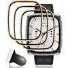 Zerrshoo 3 Pezzi Pellicola Protettiva per Amazfit Active 2 Square 1.75, Flessibile Films [Non Vetro Temperato] copertura totale curva 3D, Anti-Graffio Protective, HD Trasparente protezione Film