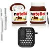 LEWOTE Custodia protettiva 3 in 1 compatibile con Apple AirPods (2a/1a generazione) con kit di pulizia e portachiavi (salsa di cioccolato)