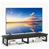 IBUYKE Mobile TV da 32-60 inch TV, Mobiletto Basso per TV a 2 Ripiani,scrivania per ufficio a doppio schermo,Mobile TV per Soggiorno e Camera da Letto,nero TVT002B