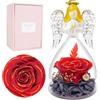 Miofula Regalo Festa Della Mamma,Rosa Stabilizzata Regalo Donna Compleanno,Rosa Eterna Angelo Regalo Mamma Nonna Fidanzata,Fiori Stabilizzati Regali Donna,Regali Festa Della Mamma Anniversario per Lei