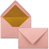 NEUSER PAPIER Buste rosa antico - 10 pezzi - buste DIN C6-114 x 162 mm - 11,4 x 16,2 cm - incollaggio a umido - superficie opaca e fodera oro-metallizzata - senza finestra - per inviti