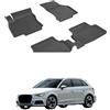 Sahler Tappetini per auto, Tappeti Auto compatibili con Audi A3 2013-2020 | 4.5D Premium TPE gomma antiscivolo tappetini in gomma impermeabile auto tappetino nero