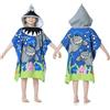 Mokani Poncho da bagno per bambini, microfibra, ultra morbido e assorbente, asciugamano con cappuccio, accappatoio spiaggia-piscina 6-14
