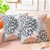 Miuyunya Set di 2 Federe Cuscini Divano Velluto 50x50 Noir Gris Copricuscini Morbido Fodera per Cuscino Autunno Beige Dalia Fiore Moderno Decorazione Copricuscino per Soggiorno Camera Balcone