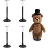SHILIPAIJC 4 Pezzi Supporto per Bambola Regolabile, Supporti Espositore per Bambole Supporto per Bambolei, Bia Nco Supporto per Action Figure Stand Espositore per Bambola Orsacchiotto Ultraman (20-28cm, Nero)