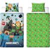 Character World Set copripiumino singolo ufficiale del film Minecraft di Character World | Set di biancheria da letto reversibile a 2 lati con design Levels, inclusa federa coordinata | Set per letto singolo
