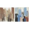 DKD Home Decor Quadro 100 x 2,4 x 100 cm Astratto Moderno (2 pezzi)