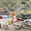 GINORI 1735 SCATOLA TALCO 13 CM, ORIENTE ITALIANO LILLA AZALEA, FILO ORO
