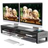 STARSIKI Supporto per monitor a 2 livelli con tappetino di ricarica automatica, 4 porte h
