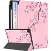 Wazzasoft Custodia a libro per Samsung Galaxy Tab A9 Plus - donne ragazze adolescenti bambini carina custodia a libro con fiore estetico dal design unico portapenne auto sleep&wake per Samsung A9+/A9