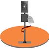 PureMounts® supporto per tablet con custodia in acciaio bloccabile per iPad 5/6/7/8/9/ IPad Air 9.7/ 10.5/10.9/ IPad Air 9.7/10.5/11 e Samsung Tab A 10.1 (2019)/ Tab A7/S6 Lite 10.4, nero