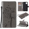 Fatcatparadise Cover per Samsung Galaxy A12/M12, Custodia Samsung A12/M12, Custodia Portafoglio a Libro in Pelle Flip Cover e TPU Silicone con Funzione Supporto Chiusura Magnetica (Grigio)