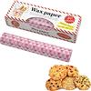 Mikihat 50 Fogli Carta da Imballaggio Alimenti 25*21cm Oleata con Motivo a Cuore, Cerata, Impermeabile per Torte, Torrone, Toffee, Pane, Panini