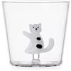 ICHENDORF MILANO BICCHIERE GATTO MACCHIE BIANCO/NERO 935209093