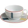 HERMÈS TAZZA COLAZIONE CON PIATTO, TRESSAGES EQUESTRES 57015P