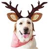 KUDES Cerchietto per cani e gatti, con corna di renna, classico, regolabile, cappello per animali domestici, cervo, cosplay, accessori (L(per cani di taglia media e grande))