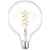 Eglo Lampadina Globe LED a spirale, attacco E27, lampadina decorativa vintage con design rétro, 7,3 Watt, luce bianca calda,806 lumen, 2700 k, lampadina Edison G125, diametro 12,5 cm