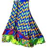 Magic Incredibile-art Vintage Silk Sari Magic Wrap Gonna Reversibile Hippie Sarong