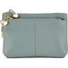 ZOUIQSS Donna Portamonete Borsello in vera pelle con Portachiavi Coin Purse（Blu）