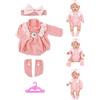 YITULOU Rosa Abbigliamento per Bambole Bebè 35-43 cm, Abbigliamento per Bambole Bebè 14-18 Pollici, Set di Abbigliamento per Bambola, Set di Costumi per Bambola per Bambini e Bambine, Accessori per Bambola