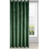 Eurofirany Tenda in Velluto Morbidissimo Oscurante con Occhielli - 1 Pannello, Tenda per Camera da Letto, Cucina, Soggiorno, 215x250 cm, Verde Scuro
