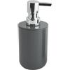 MSV - Dispenser di Sapone INAGUA - Compatibile con Gli Accessori Inagua - Dimensioni Standard - Ø 7 x 18 cm - Grigio Scuro - Materiale PS Resistente - Ideale per Il Bagno