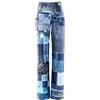 Winshape Pantaloni da Donna Funzionali Comfort Wide Leg Pants CUL105C High Waist in Jeans Print, Winshape Soft Style, Fitness Tempo Libero Dance