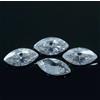 Lotto di 4 pezzi sfusi CVD Diamond Marquise Lab Grown 3,5 x 7 mm SE Clarity C...