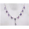 Rainbow 6.1 GM 925 Argento Sterling Naturale Ametista Taglio Pietra Regali Collana 19.2