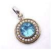 925 Argento Sterling Naturale B. T. & C.Z.Pietra Bicolore Ciondolo da Donna Per