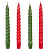 Talking Tables - Candele di lusso italiane a spirale, coniche e coniche, confezione da 4