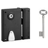 THIRARD - Serratura Verticale Applicata a Chiave a Fouillot per Porta Interna Destra - Quadro 7 mm - Asse 40 mm - 110 x 70 mm - Nero - 1 Chiave - Meccanismo a 1 Giro
