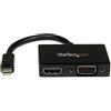StarTech Adattatore da Viaggio Mini DP a HDMI o VGA 2 in 1, 1080p, Nero