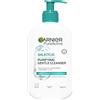Garnier Pure Active Face Cleansing, Removes Impurities, Oil and Make up, con acido ialuronico, Ceramide and Clay, Hydrating Deep Cleanser, 1 x 250 ml