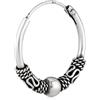 NKlaus Orecchino singolo in argento 925 Celtic CREOLE Gothic Celtic Bali SINGLE 18mm 5047
