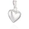 NKlaus ciondolo classico a forma di mini cuore in argento 925 lucido 11x10mm amuleto a cuore pieno 9784